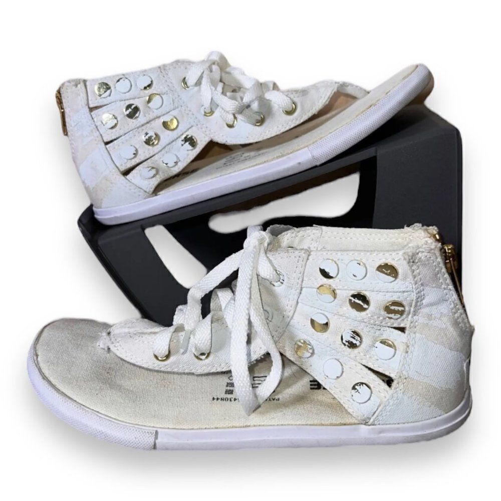 Converse Chuck Taylor CT Gladiator Hi White /Gold 547243F‎ Women's 6